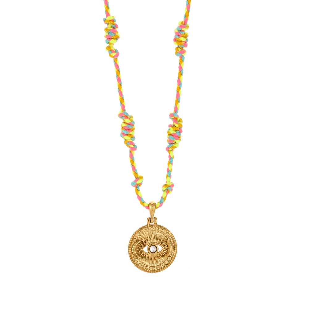 Collar con colgante de cruz ornamentada de acero inoxidable para mujer de 1 pieza Imagen4