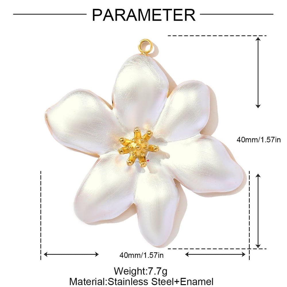 1 Piece Natural Plant Stainless Steel Women's Pendants Picture2