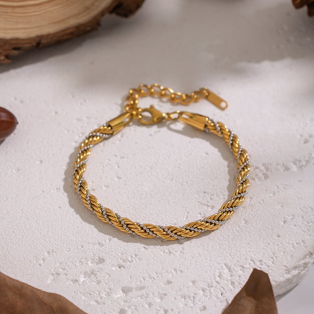 Ensemble collier en acier inoxydable à chaînes multicolores Image4