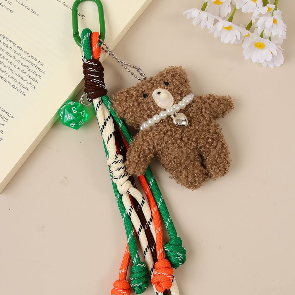 1 Piece Cute Furry Little Bear Women's Bag Charms h5Picture4