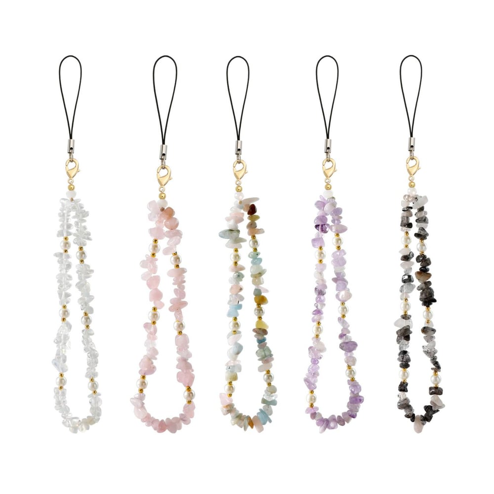 1 Piece Irregular Shape Natural Stones Phone Chain h5Picture3