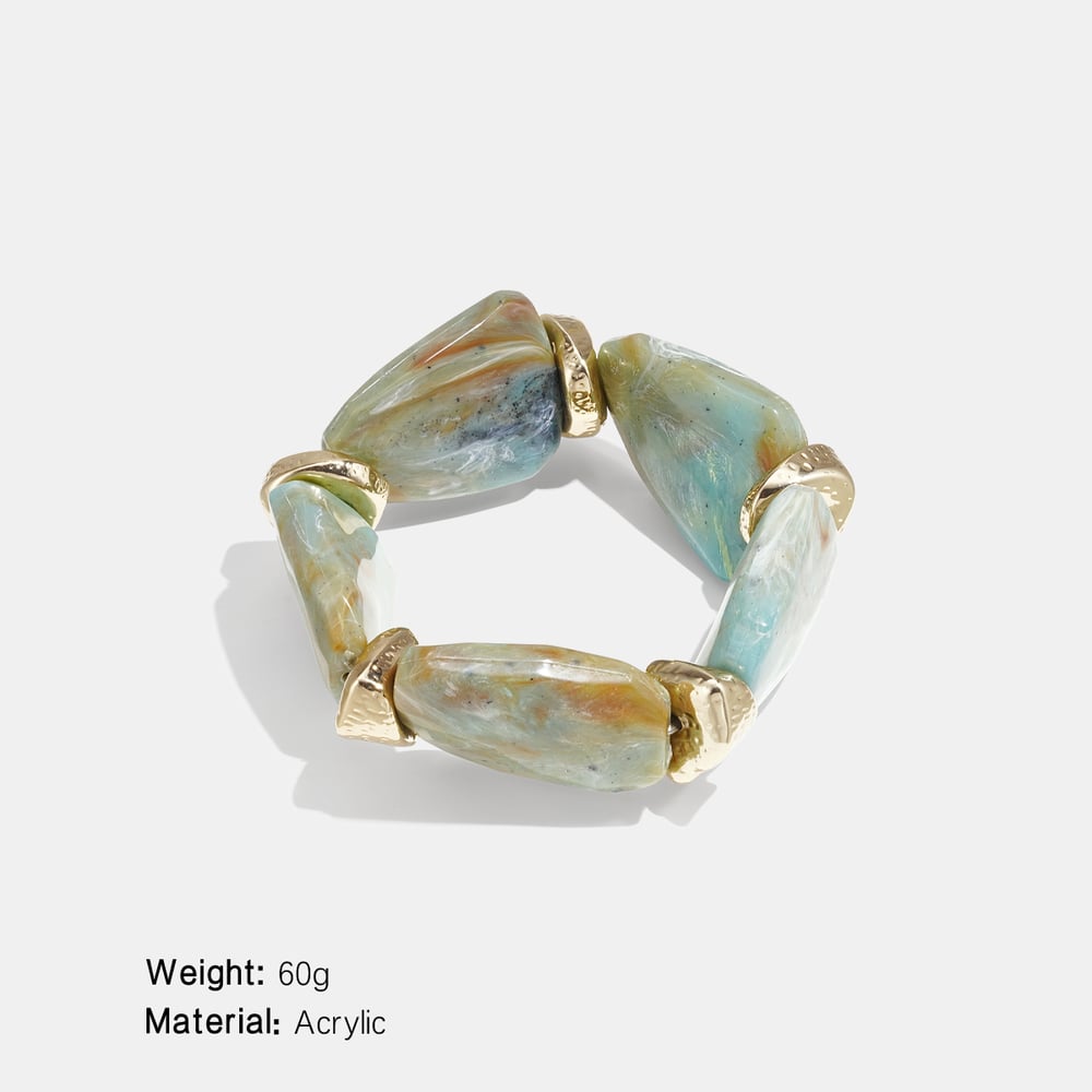 1 Piece Retro Irregular Shape Acrylic Beaded Bracelet h5Picture2