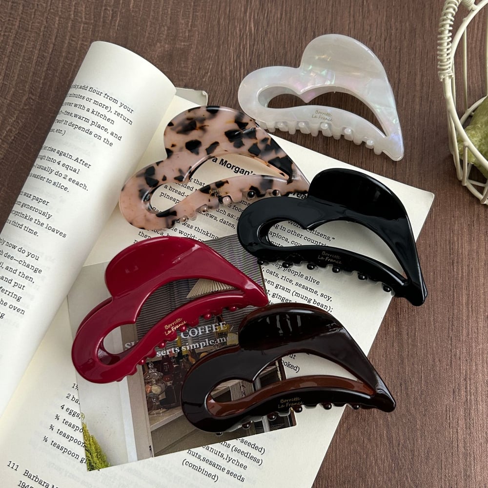 1 Piece Retro Irregular Heart Acetate Women's Hair Clips Picture2