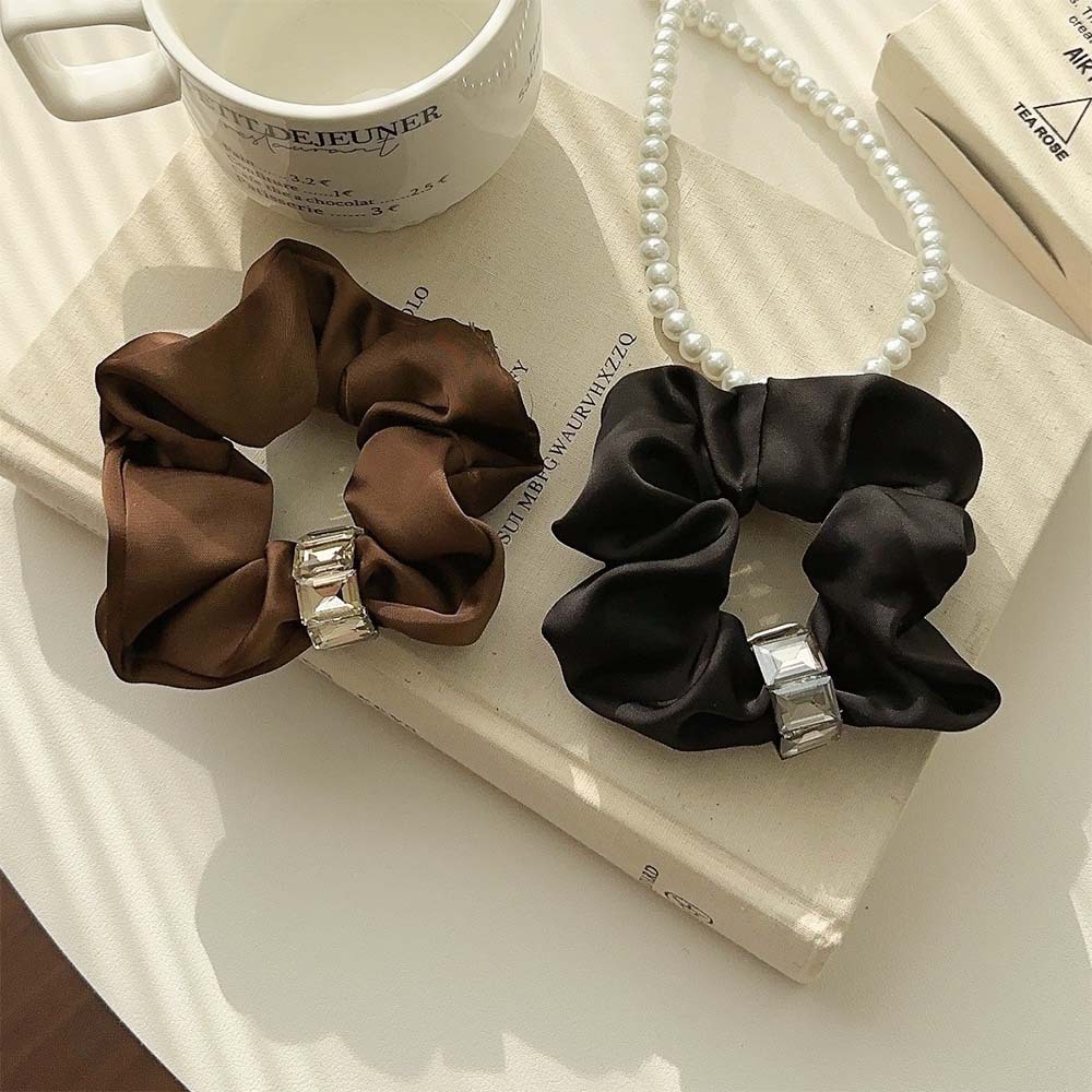 1 Piece Elegant Solid Color Polyester Women's Scrunchies h5Picture2