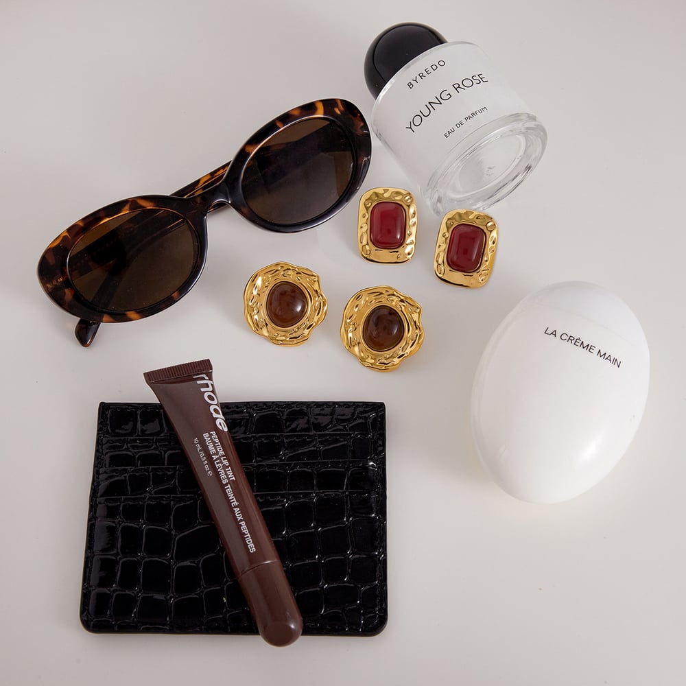 1 Pair Irregular Circle Stainless Steel Gold Color Acrylic Women's Stud Earrings Picture4