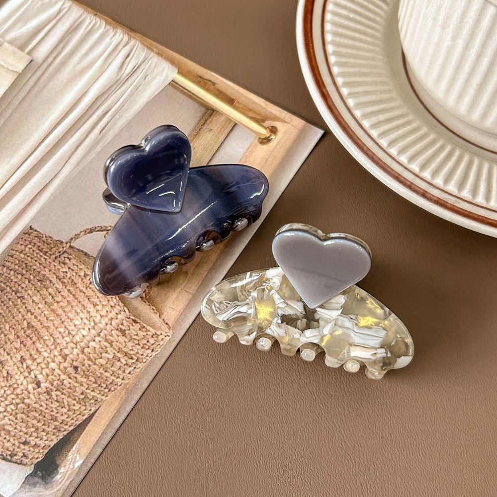 1 Piece Designable Heart Acetate Women's Hair Clips Picture4