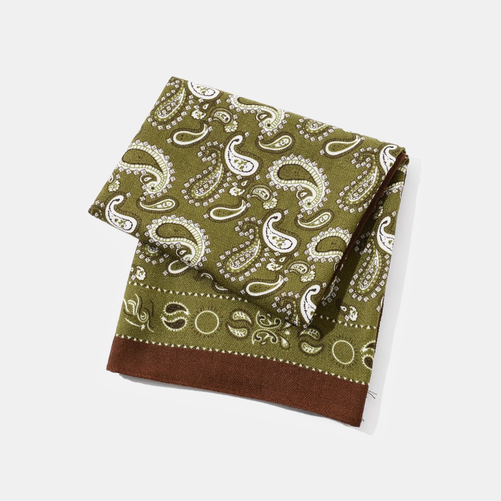 1 Piece Retro Mixed Color Paisley Pattern Polyester Bandana h5Picture3