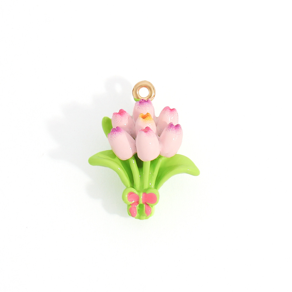 1 pièce DIY mignon fleur animal tortue nourriture oiseaux corail femmes pendentifs h5Image5