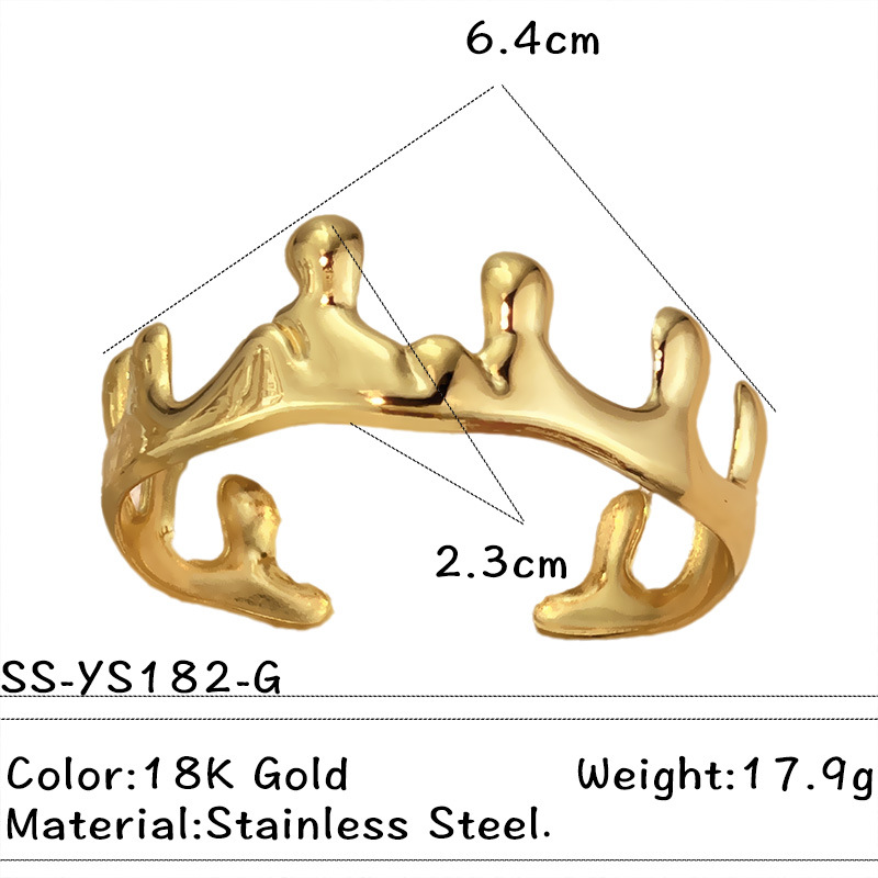Damla Şeklinde Paslanmaz Çelik Altın Renkli Bileklik Seti 