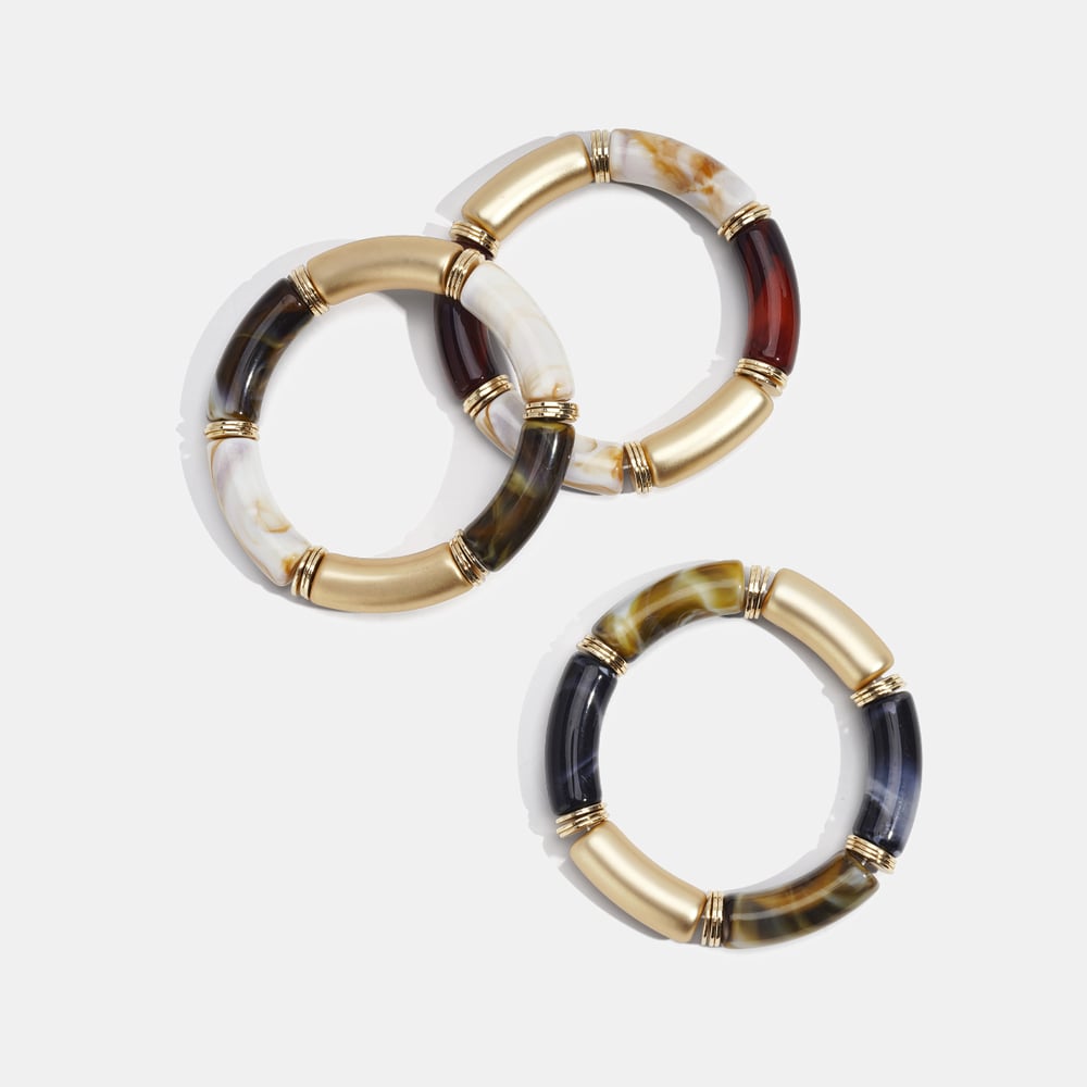 1 Piece Retro Gradient Color Acrylic Beaded Bracelet h5Picture5