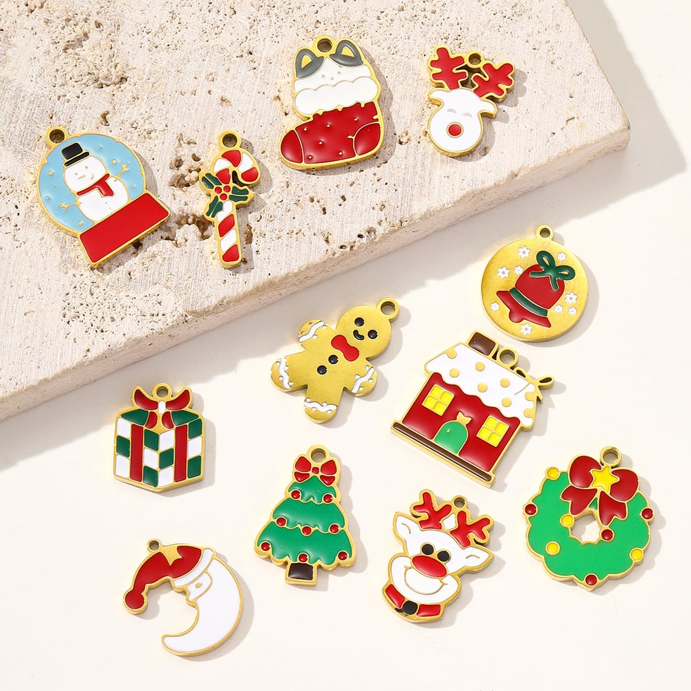 1 Piece Vivid Christmas Stainless Steel Women's Pendants Picture4