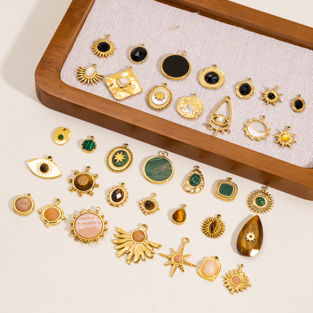 1 Piece Simple DIY Droplet Irregular Shape Stainless Steel Women's Pendants Picture2