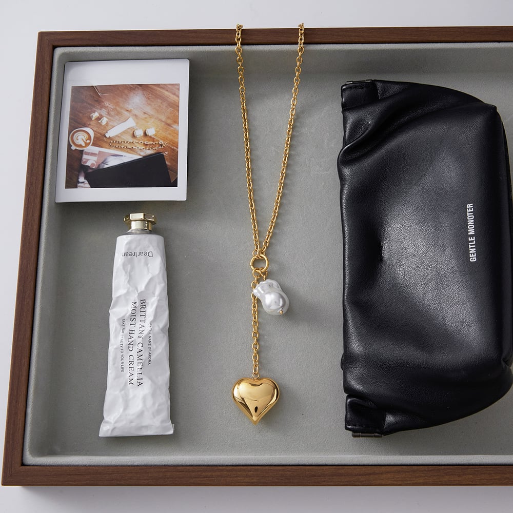 1 Piece Gorgeous Heart Stainless Steel Gold Color Women's Pendant Necklaces h5Picture4