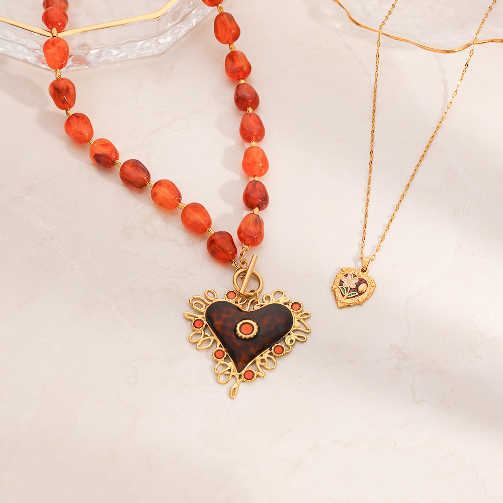 1 Piece Ethnic Irregular Shape Sun Stainless Steel Women's Beaded Necklaces Picture4