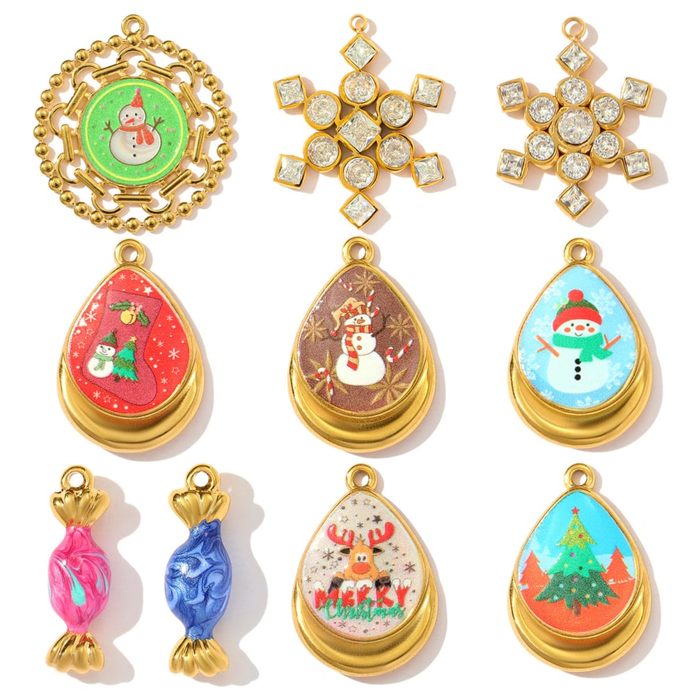 1 Piece Classic Christmas Stainless Steel Women's Pendants Picture5