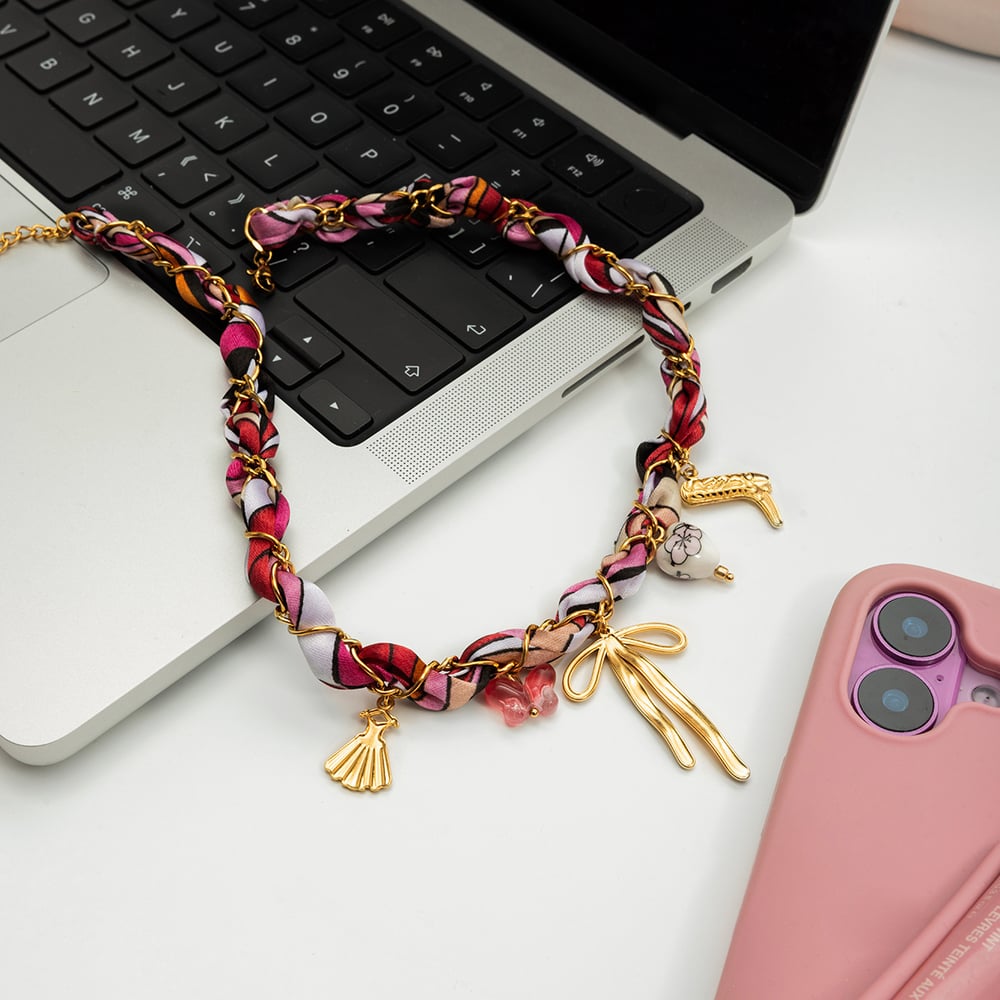 1 Piece Luxurious Bow Knot Stainless Steel Gold Color Women's Pendant Necklaces h5Picture4