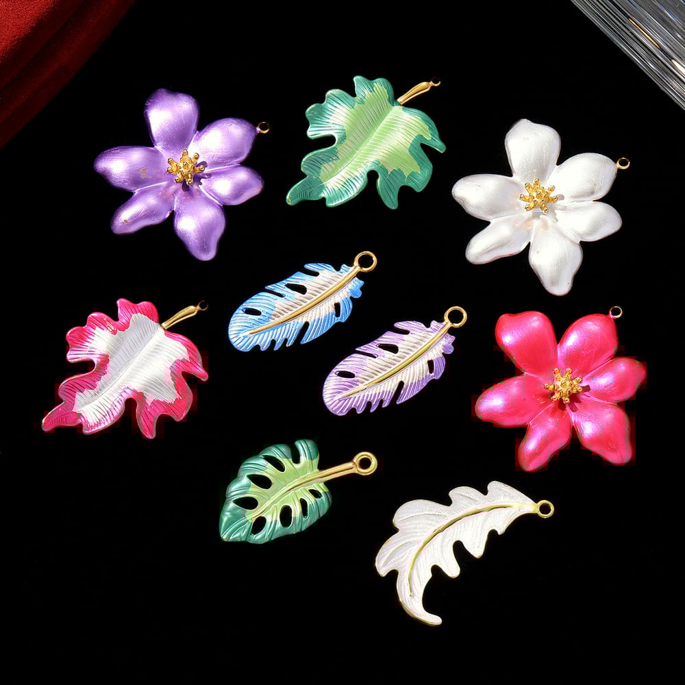 1 Piece Natural Plant Stainless Steel Women's Pendants Picture4