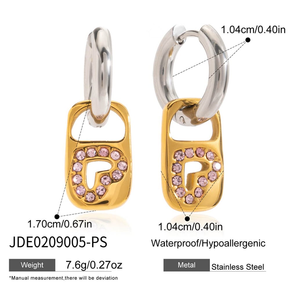 1 Pair Romantic Mixed Gold Color And Silver Colors Stainless Steel Women's Drop Earrings Picture2