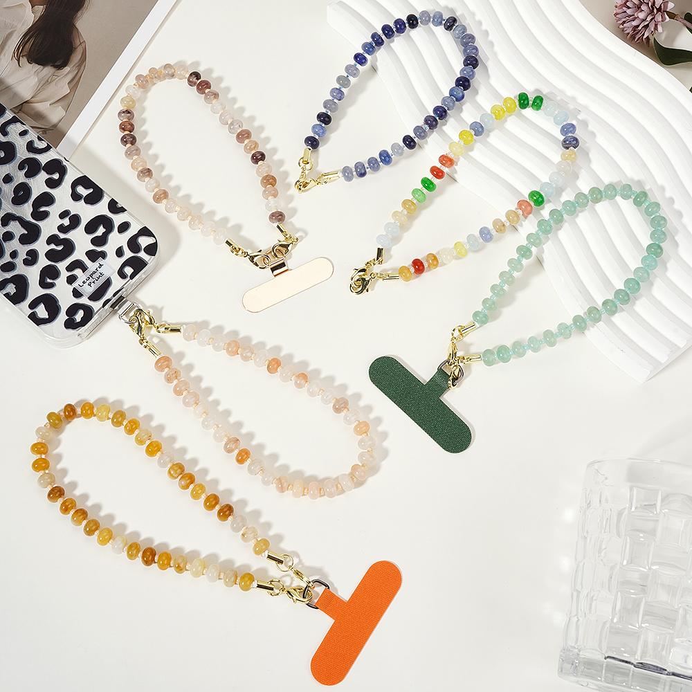 1 Piece Classic Beads Natural Stones Phone Chain h5Picture3