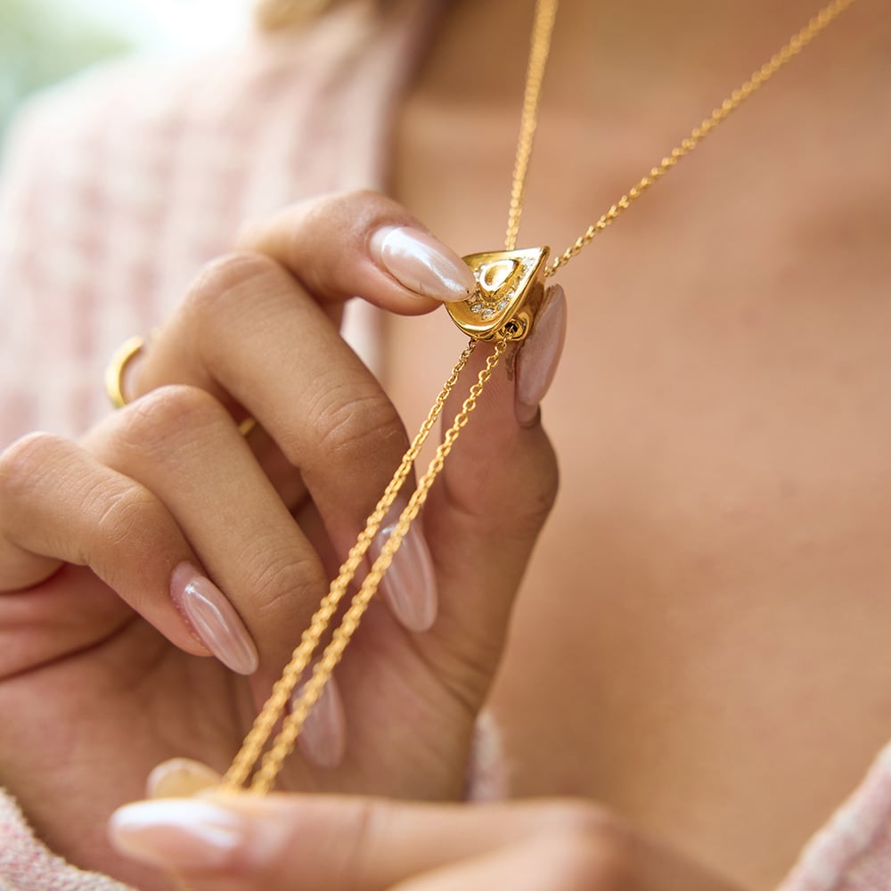 1 Piece Classic Stetson Shape Stainless Steel Gold Color Women's Long Necklaces Picture5