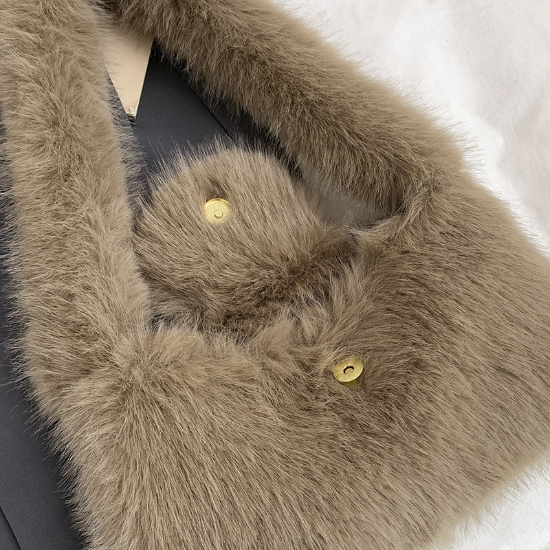 Sac à bandoulière femme 1 pièce, motif cœur mignon et duveteux h5Image3