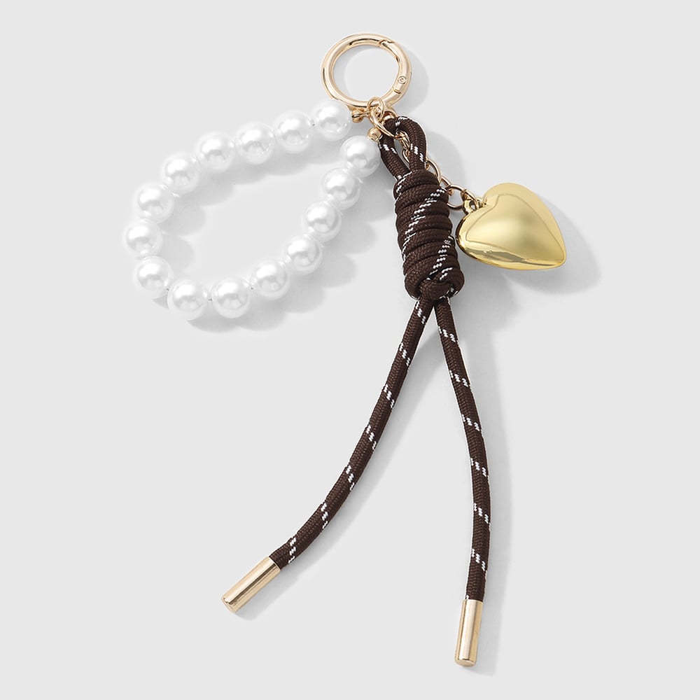 1 Piece Sweet Heart Pearl Beads Bag Charms 