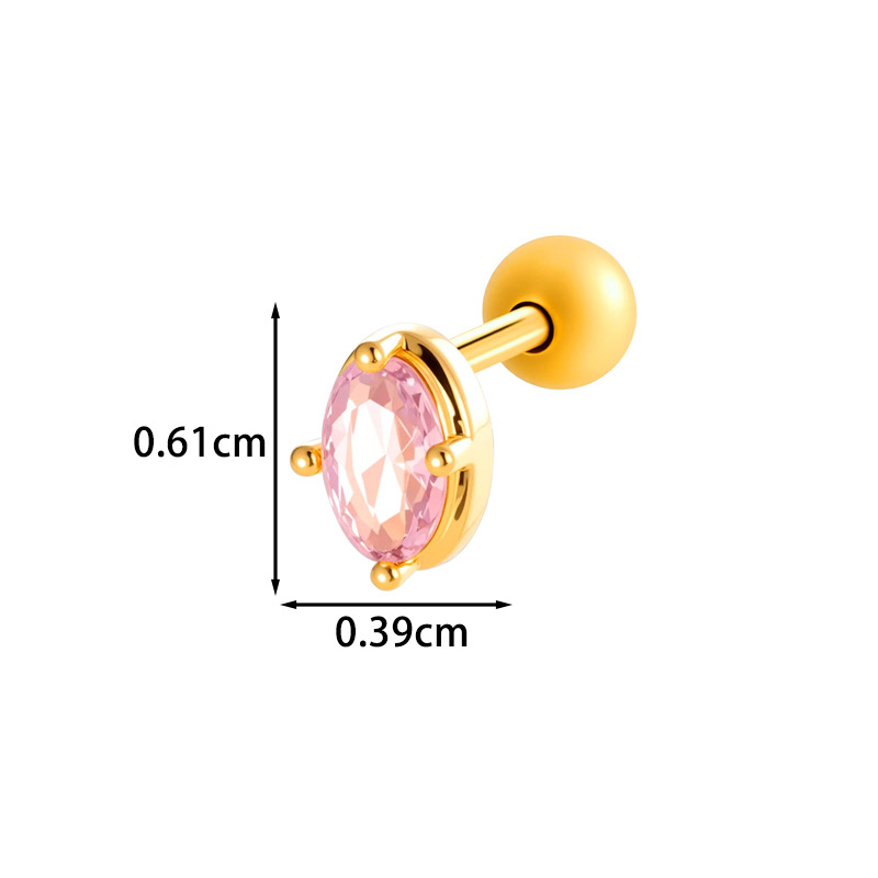 Boucles d'oreilles pendantes délicates en cuivre et zircon, pour femme (1 pièce). h5Image2