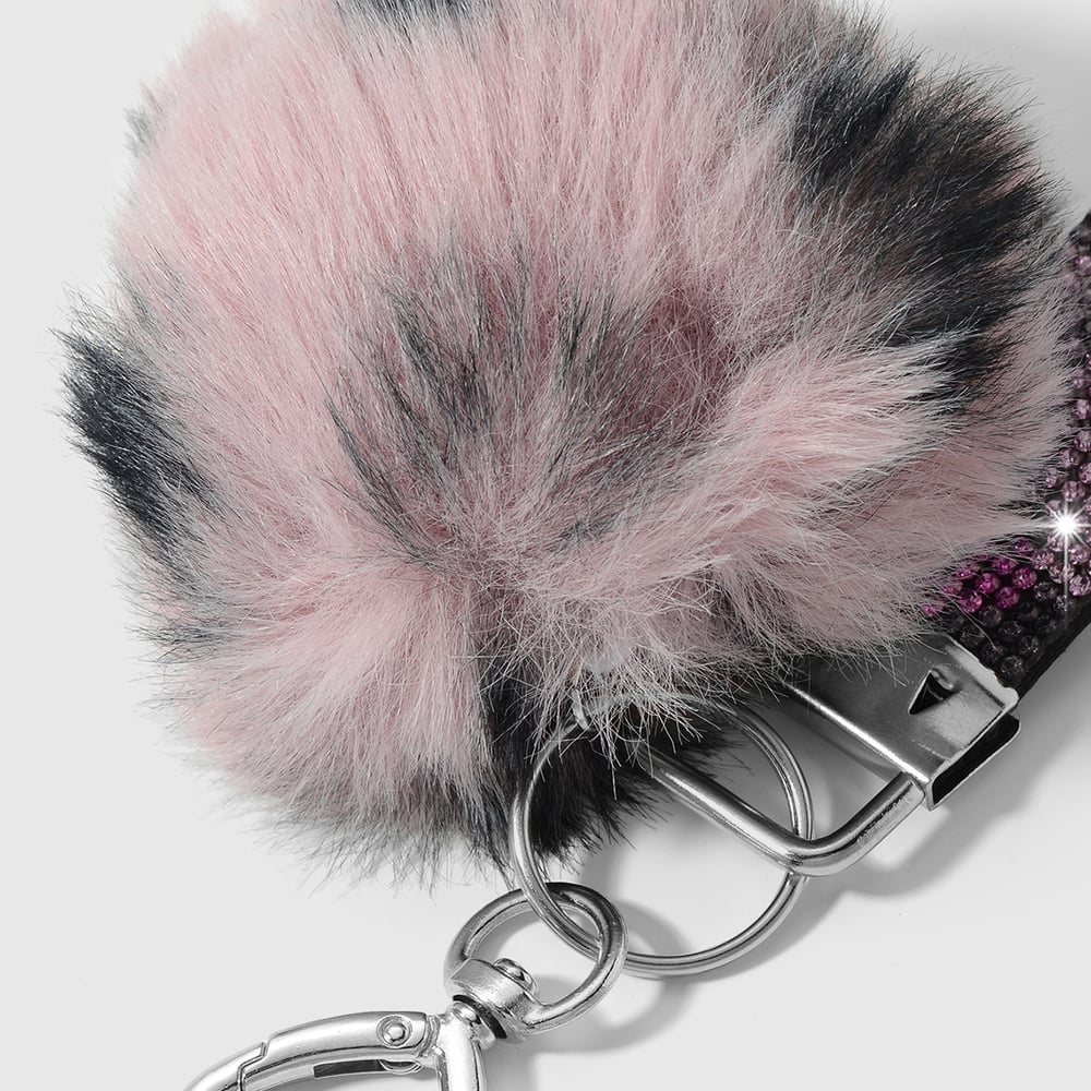 1 Piece Retro Leopard Plush Ball Bag Charm Picture6