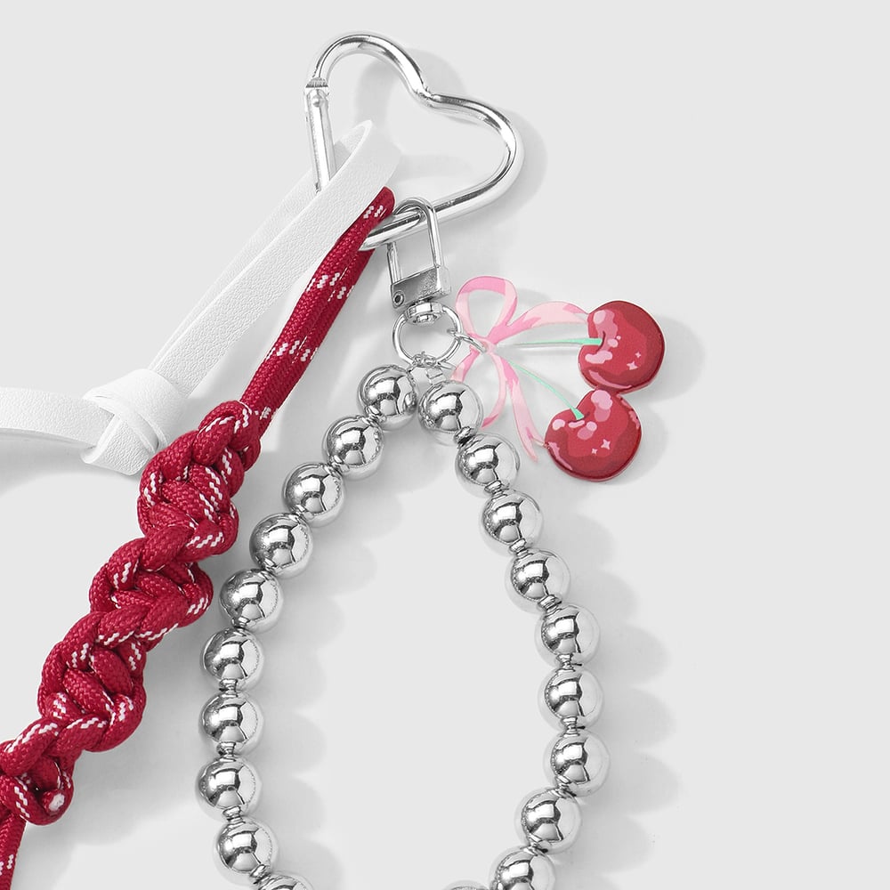 1 Piece Sweet Leather Mushroom & Cherry Bag Charm Picture4