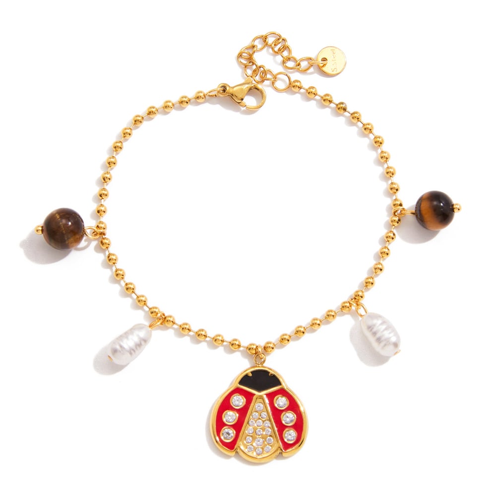 Vivid Beetle Stainless Steel Gold Color Women's Jewelry Sets