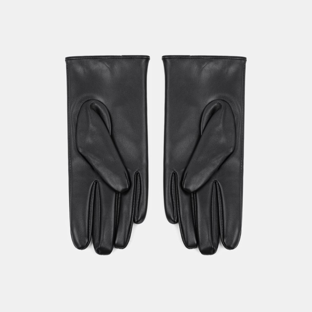 1 paire de gants pour femmes en PU ajouré, couleur unie, style punk Image2