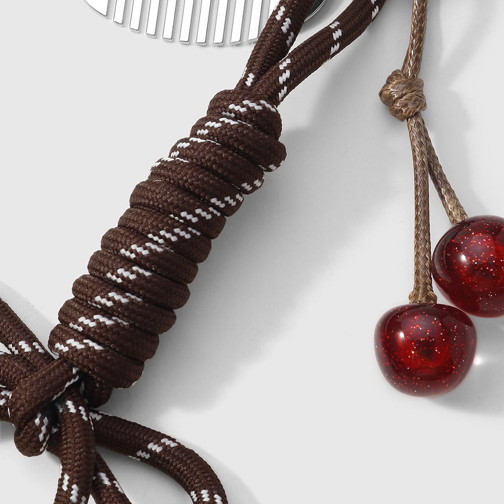 1 Piece Retro Bow Knot Cherry Bag Charm Picture5