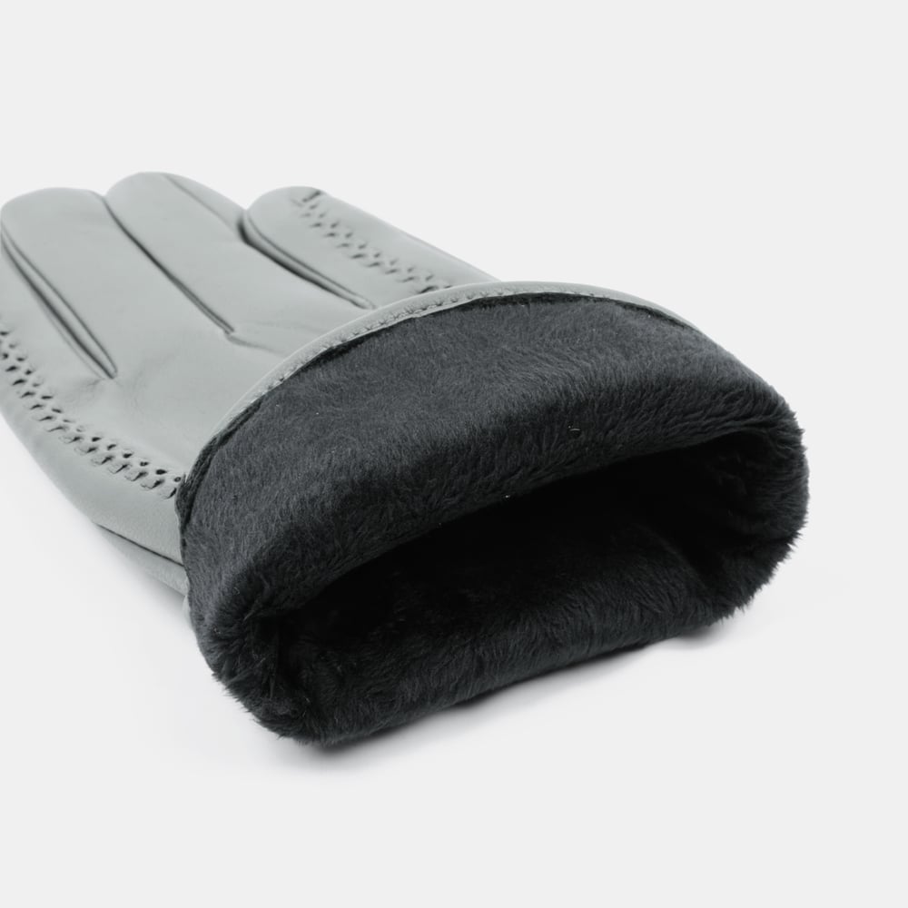 1 Paar einfarbige PU-Damenhandschuhe mit Schleife h5Bild4