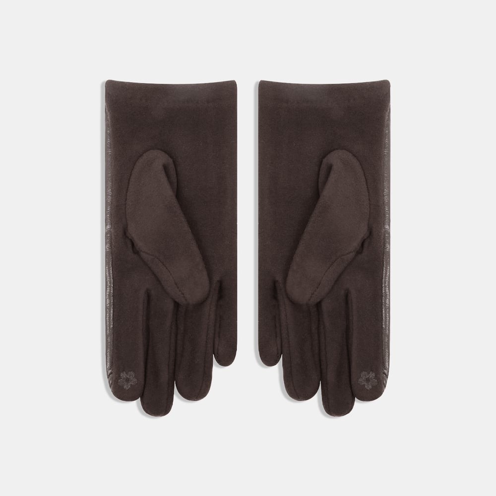 1 Paar einfarbige PU-Damenhandschuhe mit Schleife h5Bild4