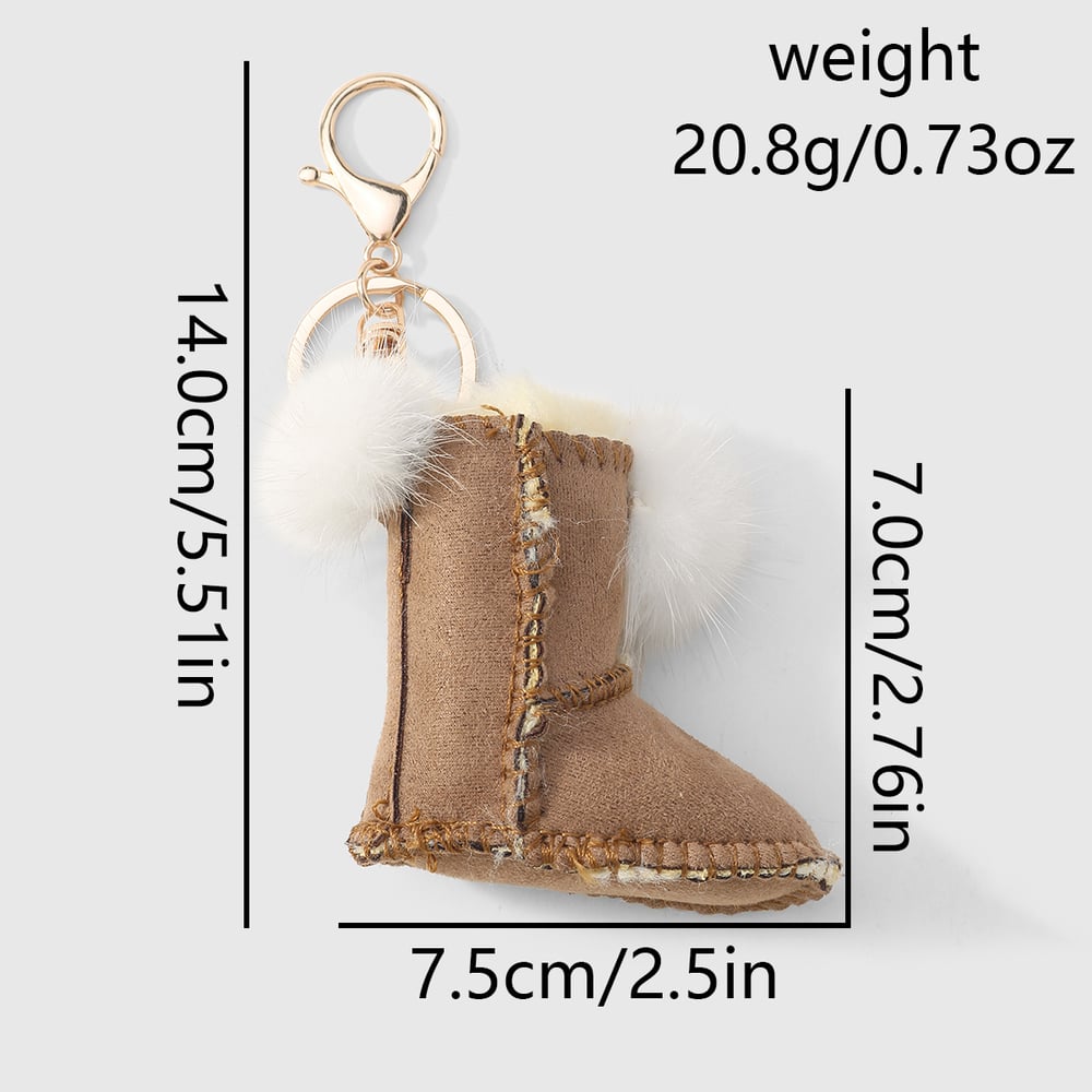 1 Piece Casual Solid Color Boots Keychain Picture2