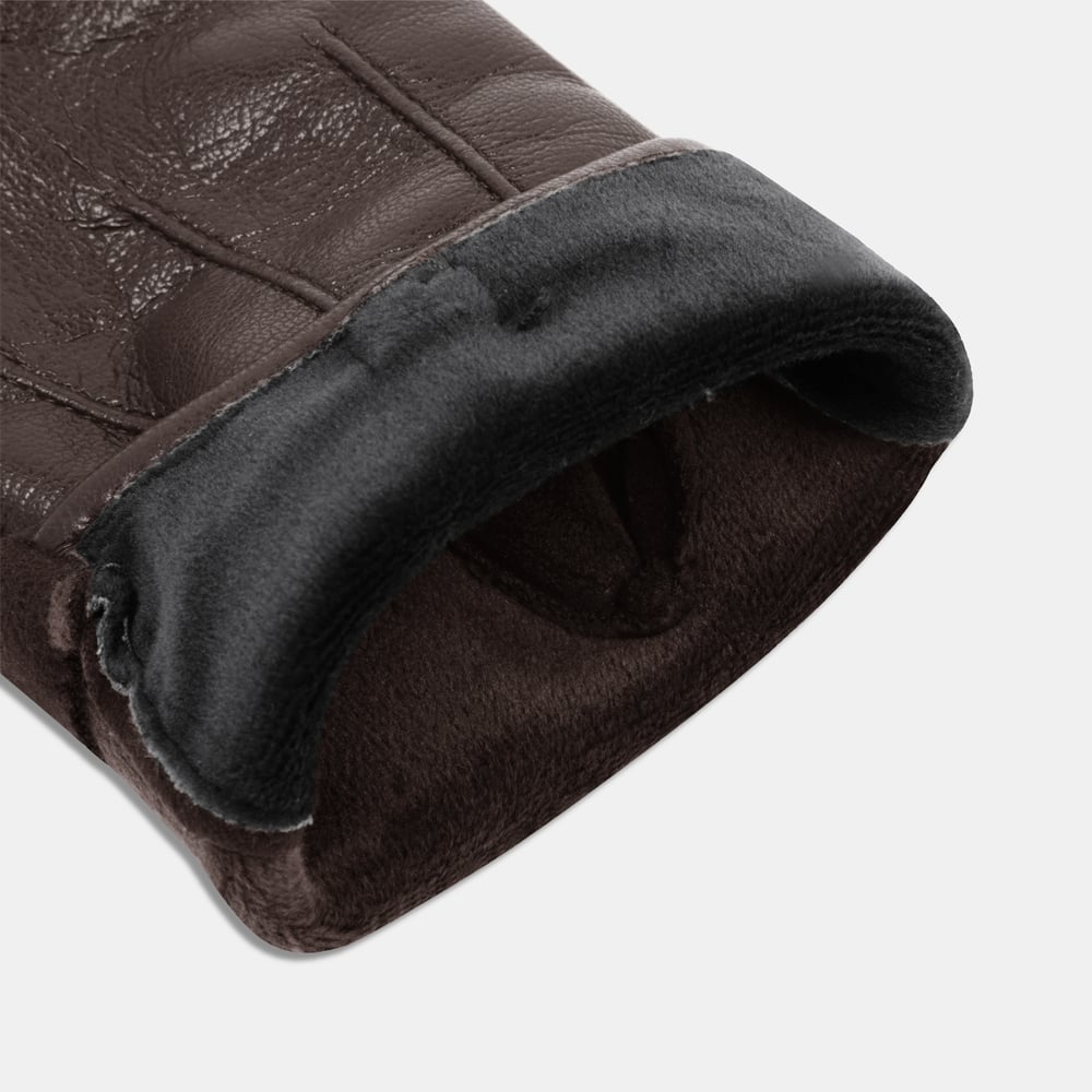 1 Paar einfarbige PU-Damenhandschuhe mit Schleife h5Bild6