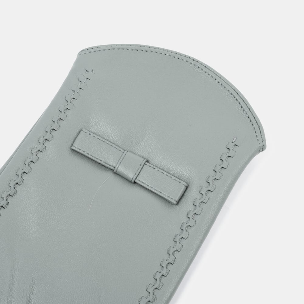 1 Paar einfarbige PU-Damenhandschuhe mit Schleife h5Bild3