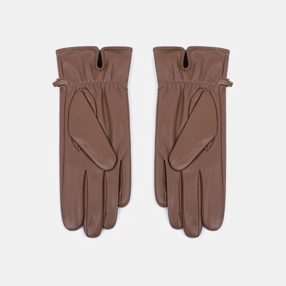 1 paire de gants pour femmes en PU à chaîne de couleur unie Image3