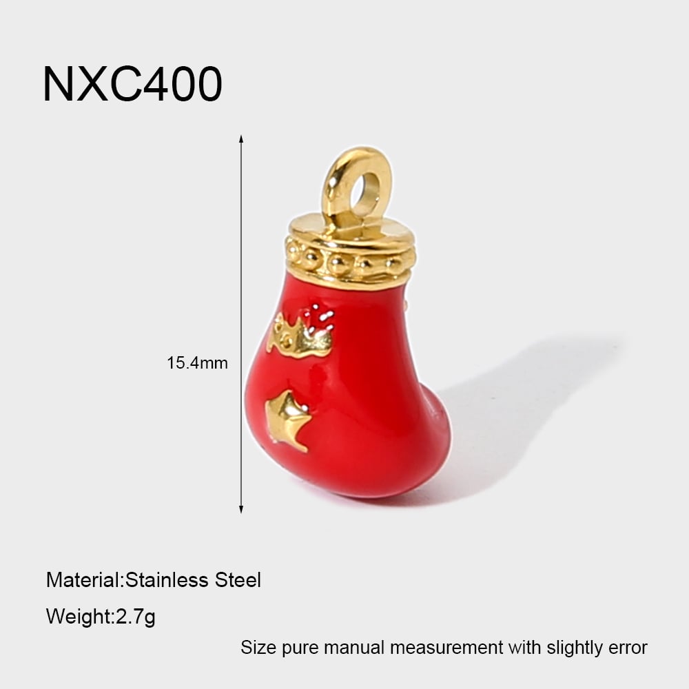 1 Stück Weihnachtsanhänger aus Edelstahl in Goldfarbe zum Selbermachen