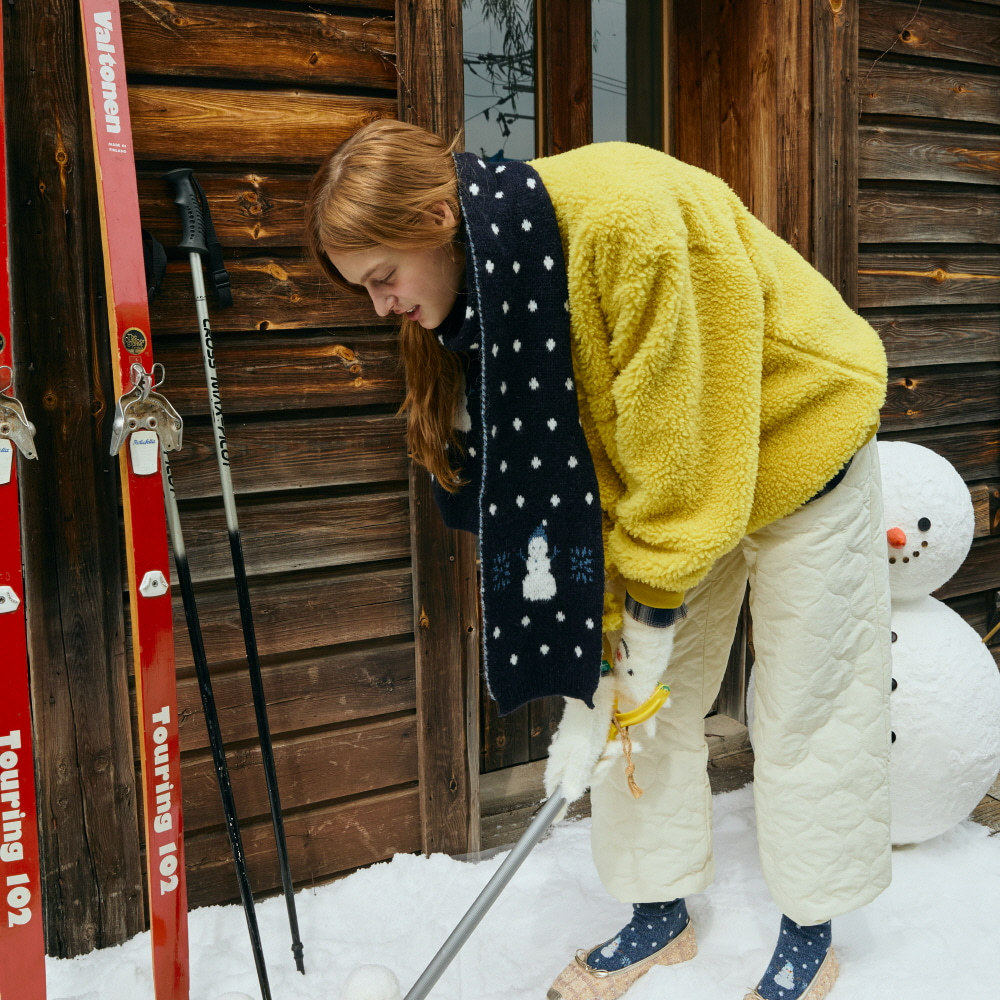 1 Piece Snowmen Double-faced Wool Women's Winter Scarves h5Picture4