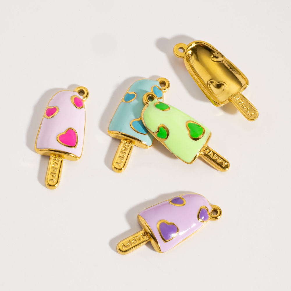 Pendentif femme en acier inoxydable, motif glace, à faire soi-même (1 pièce) Image3