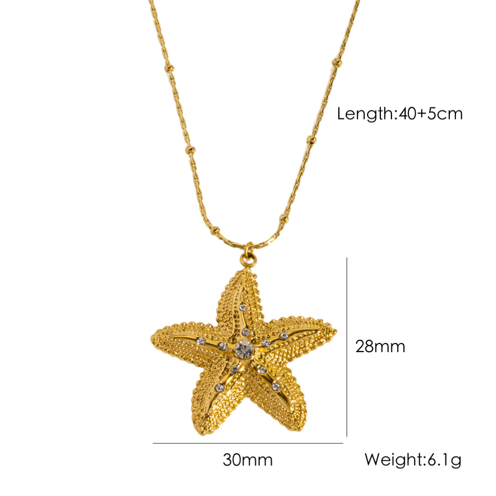 Ensembles de bijoux pour femmes en acier inoxydable Simple Series Casual Starfish