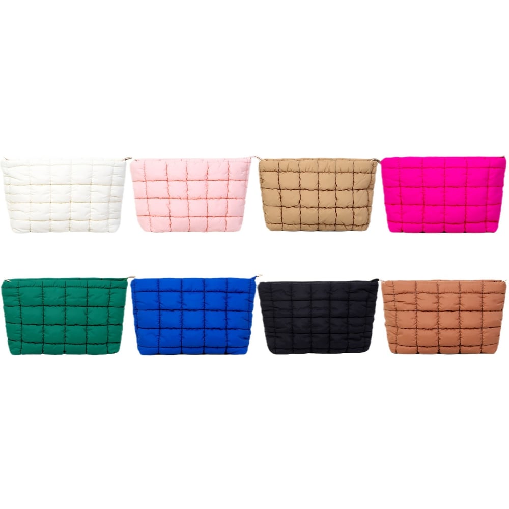 1 Stück einfarbige, geknitterte, wolkenförmige Kosmetiktasche für Damen Bild5