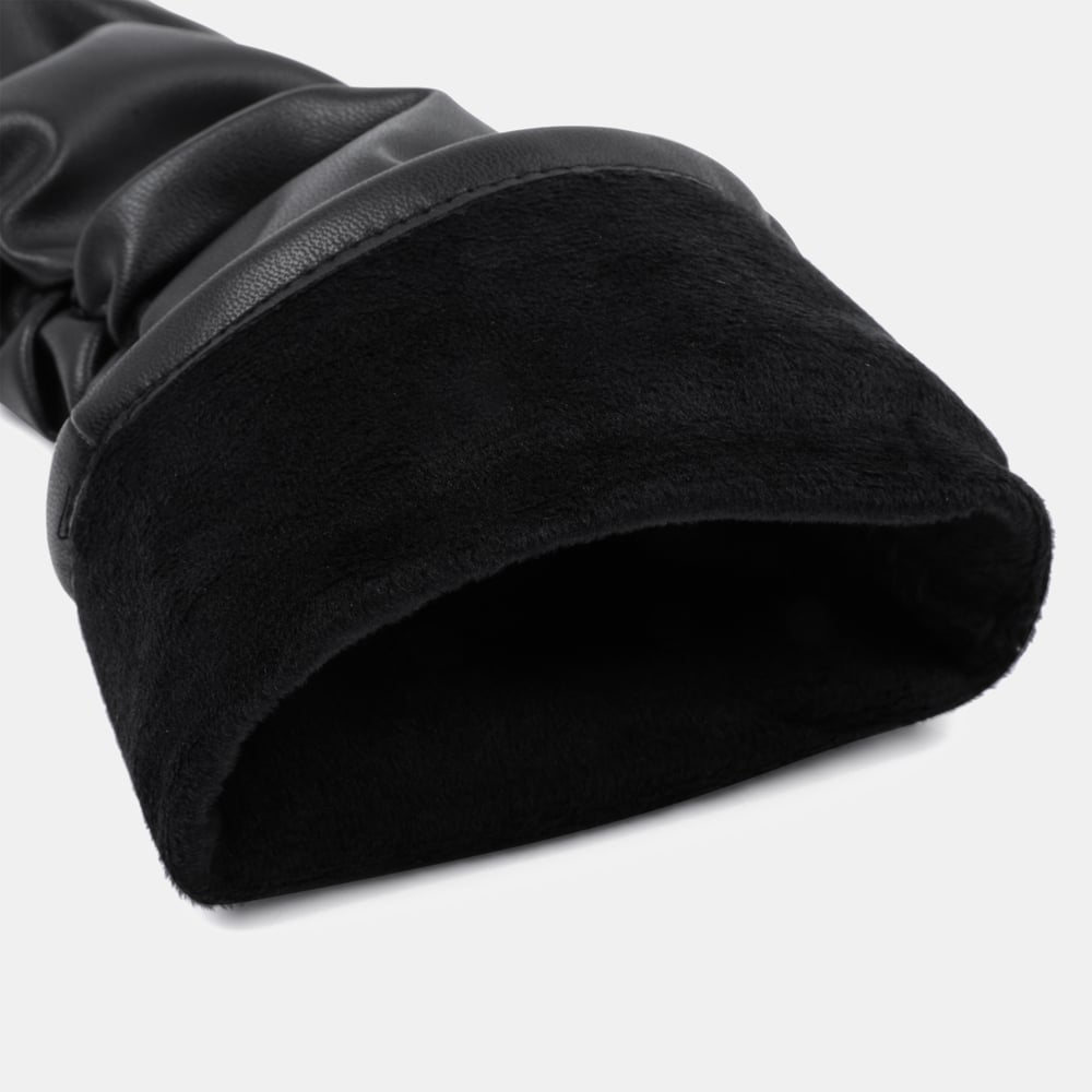 1 Paar Retro-Damenhandschuhe aus PU in Unifarben h5Bild4