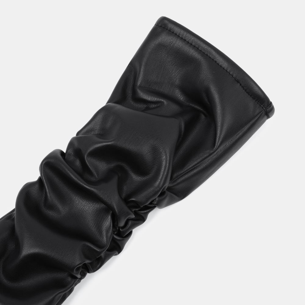 1 Paar Retro-Damenhandschuhe aus PU in Unifarben h5Bild3