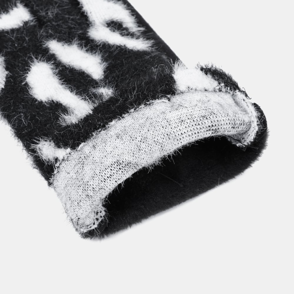 1 paar retro luipaardpatroon polyester dameshandschoenen Afbeelding5