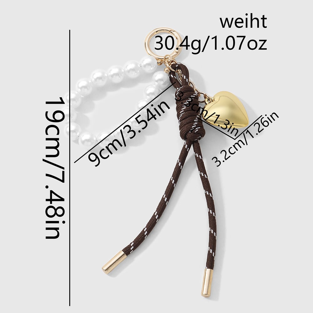 1 Piece Sweet Heart Pearl Beads Bag Charms Picture2