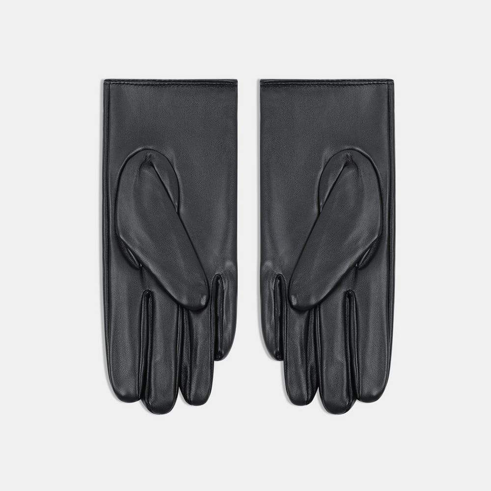 1 paire de gants pour femmes en PU ajourés de couleur unie Image2