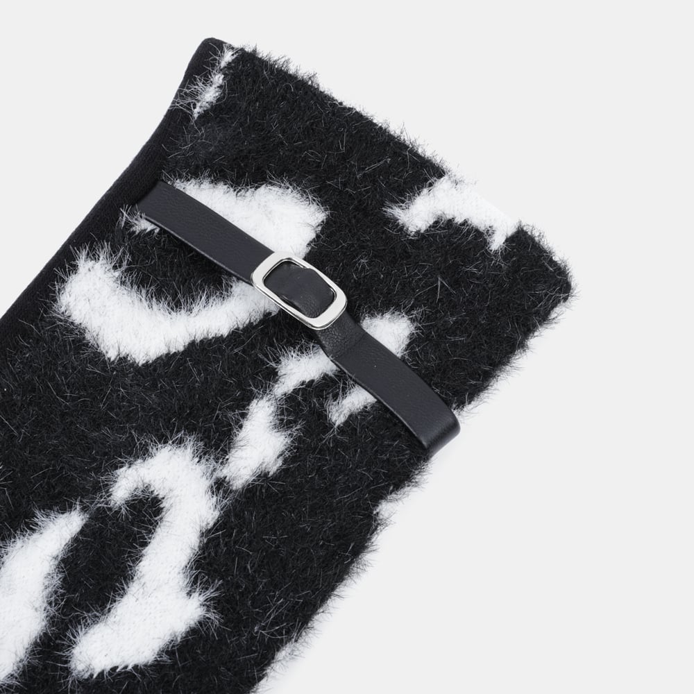 1 paar retro luipaardpatroon polyester dameshandschoenen Afbeelding4