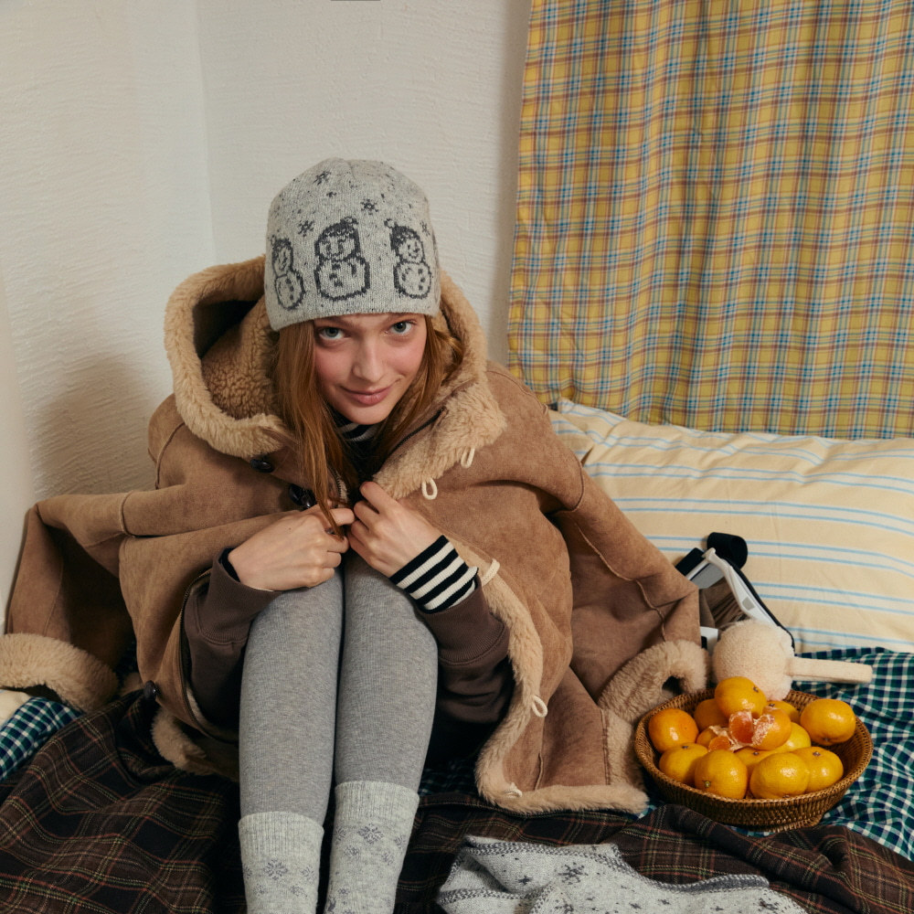 1 stuk sneeuwpop wollen dames gebreide mutsen h5Afbeelding4